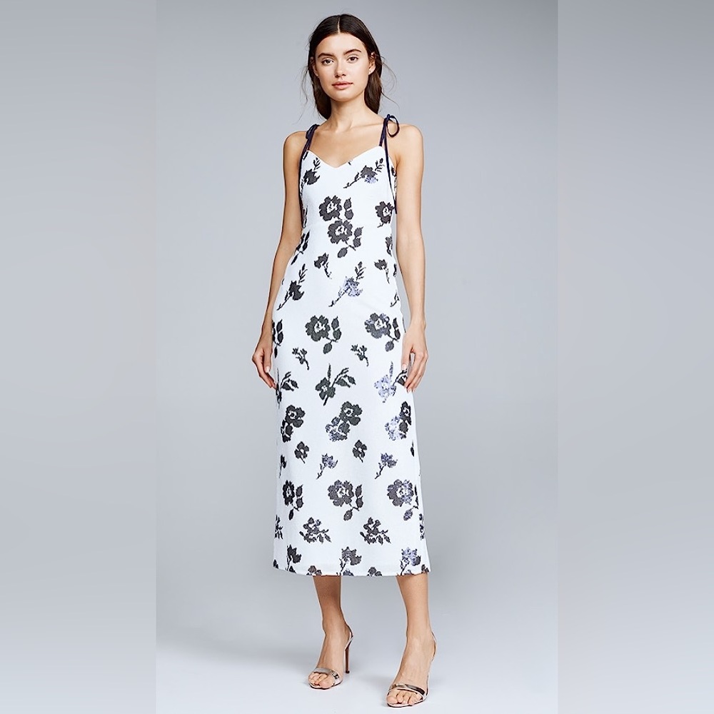 self portrait floral.sequin midi dress NWT SZ 8